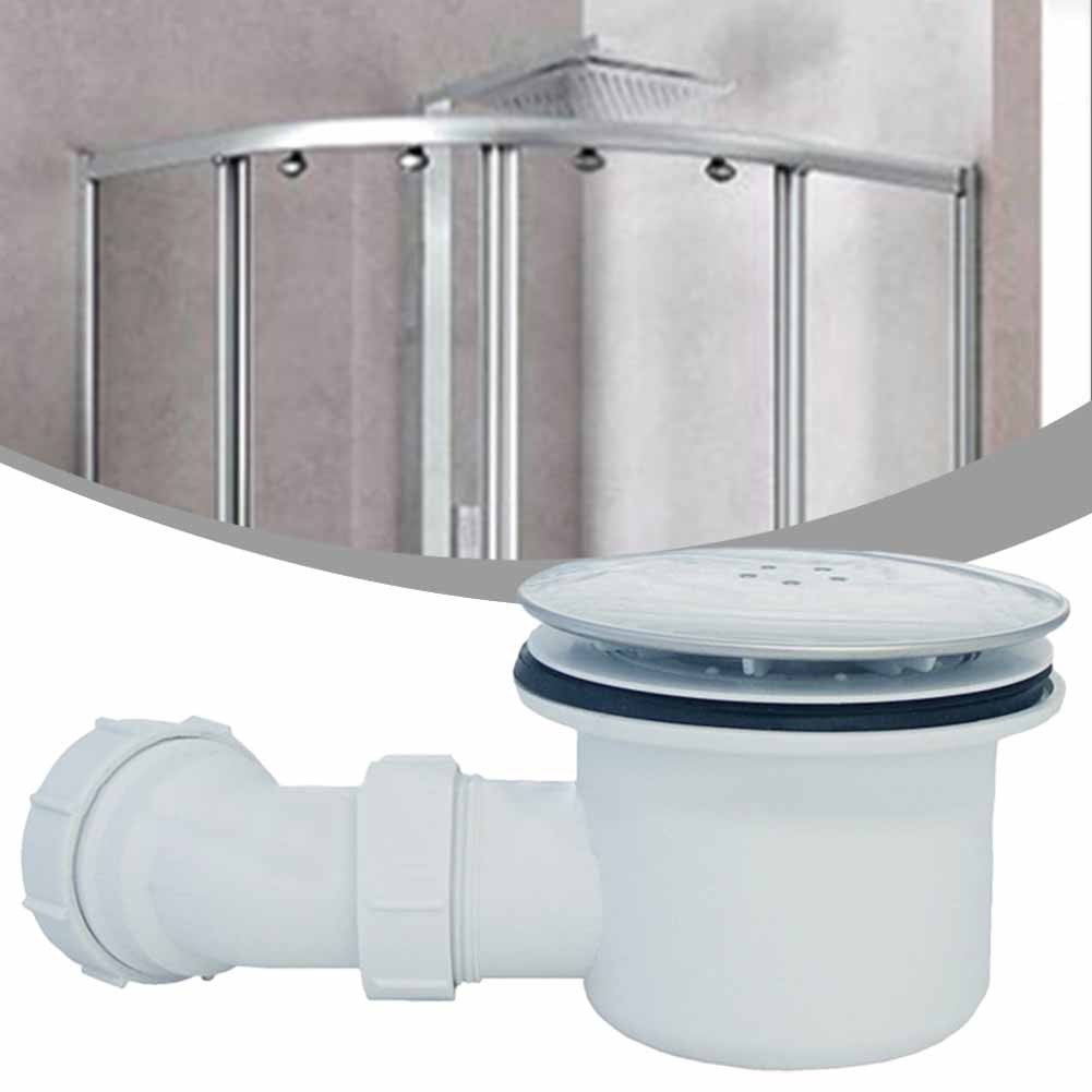 Fule Flow Fast Shower Tray Waste Trap Chrome Vented Dome Cover Tray