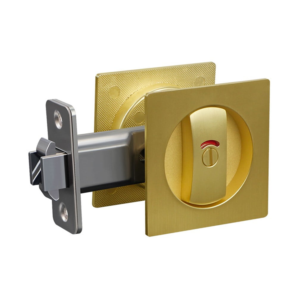 Fule Gold Pocket Door Lock Contemporary Privacy Square Pocket Door