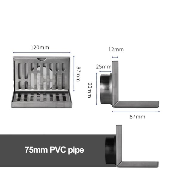 Fule Invisible All-Copper Floor Drain with Large Displacement for Efficient Drainage