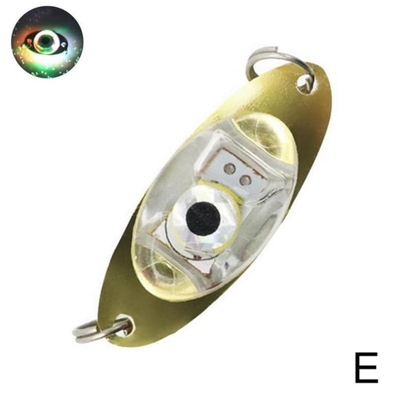 Fule LED Fishing Lures Electronic Spoons Underwater Flasher Fishing Bait Luminous Lure For Attracting Fish Eye Shape Lure Lamp
