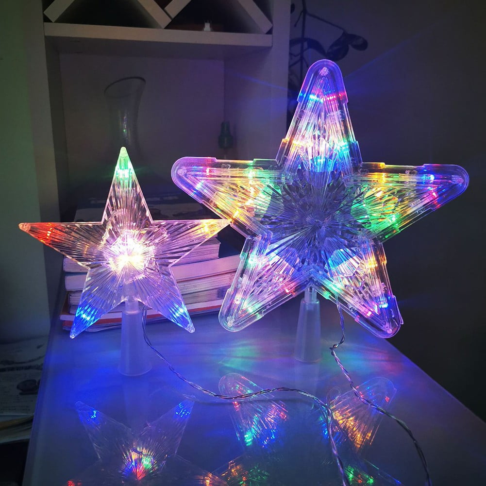Fule Large LED Light Up Christmas Tree Topper Star Ornament Christmas Tree Decoration