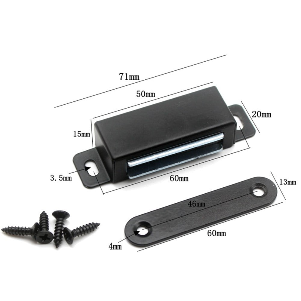 Fule Door Catch Strong Heavy Duty Cupboard Kitchen 40kg Door Black