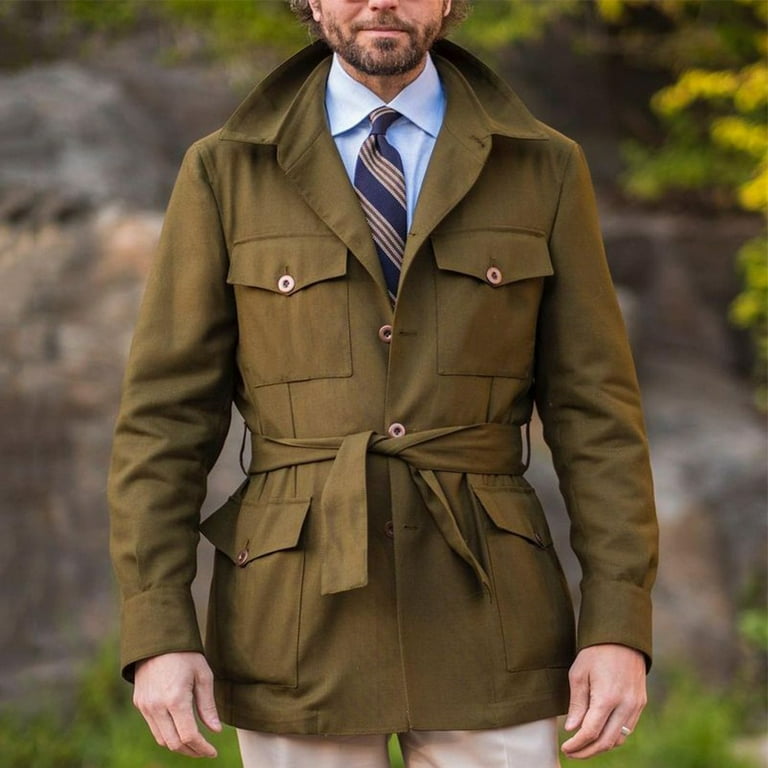 Vintage safari jacket mens deals