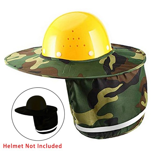 Fule Outdoor Safety Hat Neck Shield Cover Sun Shade High Visibility Reflective Strip