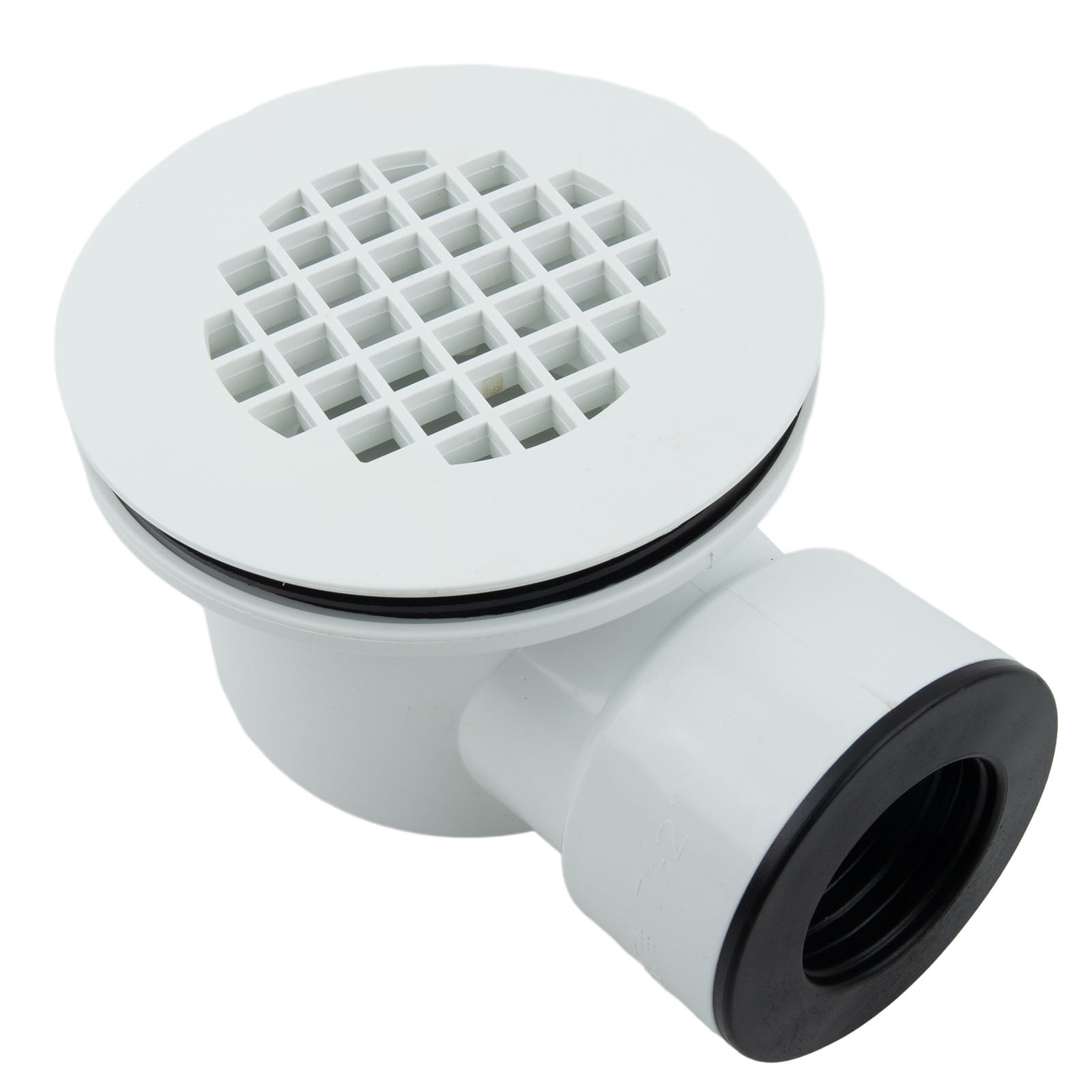 Fule PVC Floor Drain Low Profile Shower Drain 1.5 Inch Side Outlet