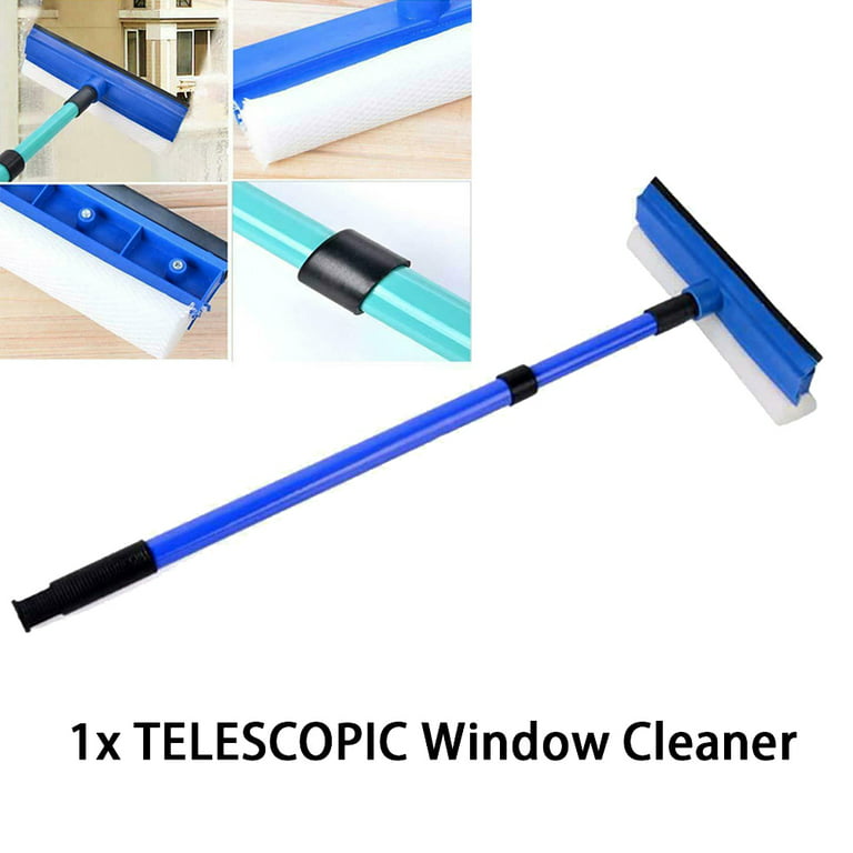 Fule Professional Window Squeegee Cleaner,2in1 30in Telescopic
