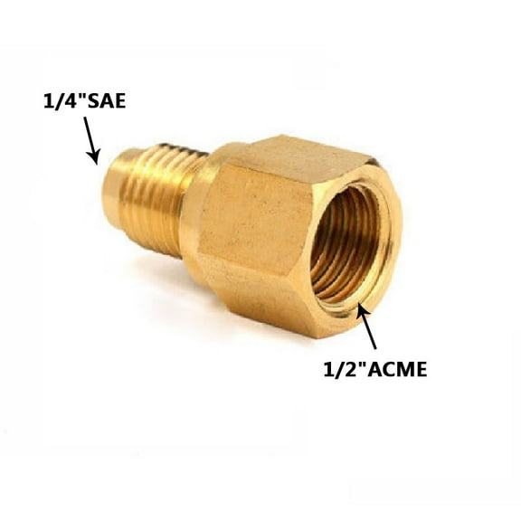 Fule R134A R12 Car Conditioner Adapter Quick Coupling 1/2" ACME Female 1/4" SAE