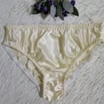thumbnail image 1 of Fule Sexy Shiny Solid Underwear Soft Thongs Briefs Women Silk Panties Breathable, 1 of 8
