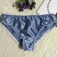 thumbnail image 1 of Fule Sexy Shiny Solid Underwear Soft Thongs Briefs Women Silk Panties Breathable, 1 of 8