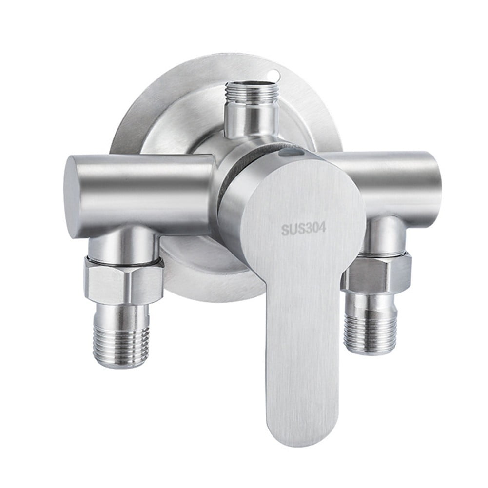 Fule Stainless Steel Shower Faucet Hot And Cold Water Mixer Wall Mounted Metal Handle