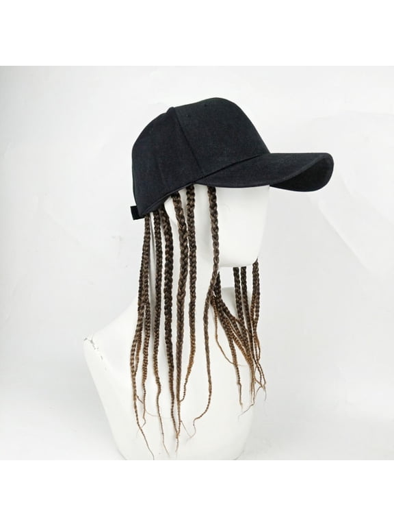 Summer Unisex Lady Men Baseball Cap Hat with Dreadlocks Wig Hip-Hop Punk Hair