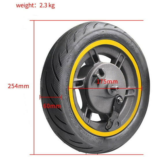 Fule Tyre Front Wheel Hub Drum Brake Scooter Parts Tubeless Tyre 1pc 254x60MM