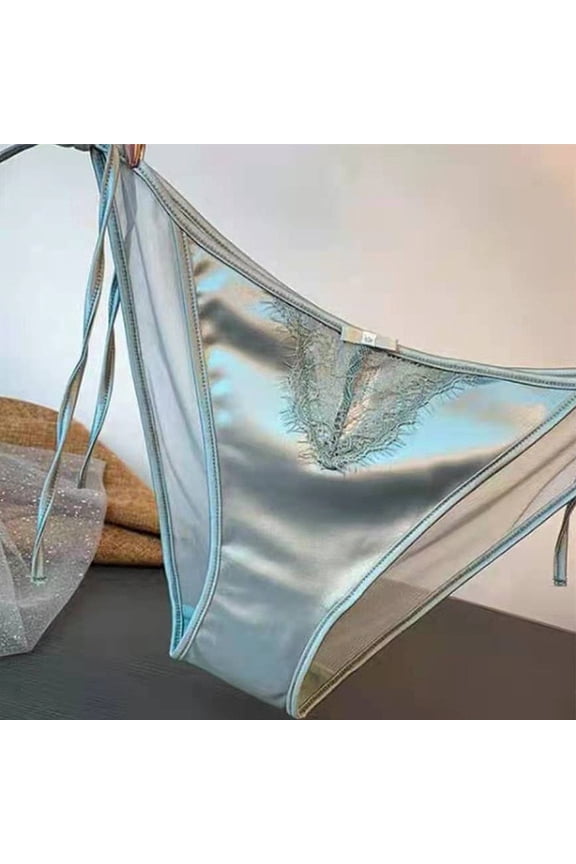 Women Lace Panties Lingerie Soft Silk Satin Underwear Knickers Briefs Seamless