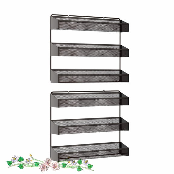 Fuleadture 2 PC 3 layer Spice Racks for Cabinets in Home,(Bronze)