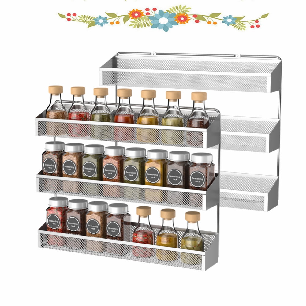 Automatic Seasoning Rack Fuleadture 2 Pieces 3 Layer Seasoning Rack in Home,Chrome - Walmart.com