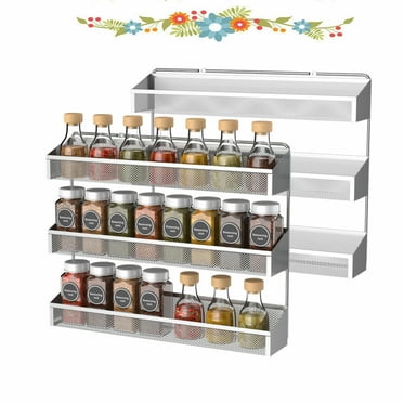 Fuleadture 2 Pieces 3 Layer Seasoning Rack in Home,Chrome