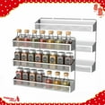 thumbnail image 1 of Fuleadture 2 Pieces 3 tier Spice Rack Wall for Kitchen,Chrome, 1 of 7