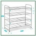 thumbnail image 1 of Fuleadture 4 Layer Shoe Shelves Shoe Rack Organizer Closet Shoe Rack in home-Silver, 1 of 7