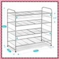 thumbnail image 1 of Fuleadture 4 Layer Shoe Shelves Shoe Rack Organizer Closet Shoe Rack in Kitchen-(Silver), 1 of 7