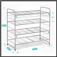 thumbnail image 1 of Fuleadture 4 Tier Shoe Organizer for Bedroom Closet in home-(Silver), 1 of 7