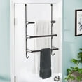 thumbnail image 1 of Fuleadture Over The Door Towel Rack Adjustable Towel Holder, Bronze, 1 of 7