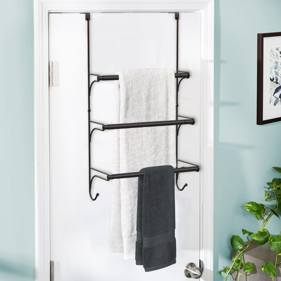 Fuleadture Over The Door Towel Rack Adjustable Towel Holder, Bronze
