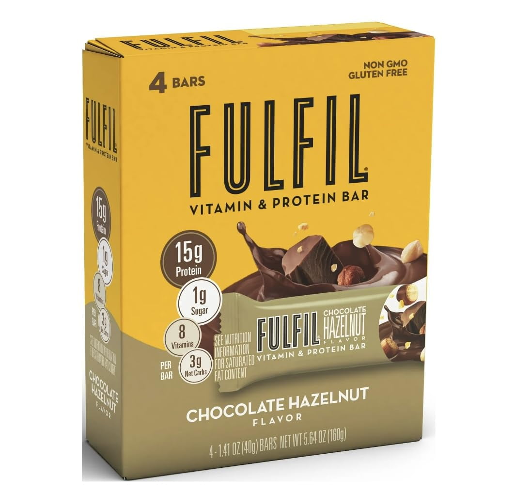 Fulfil Chocolate HazelnutITSCVitamin & Protein Bar - Pack of 4 Bars