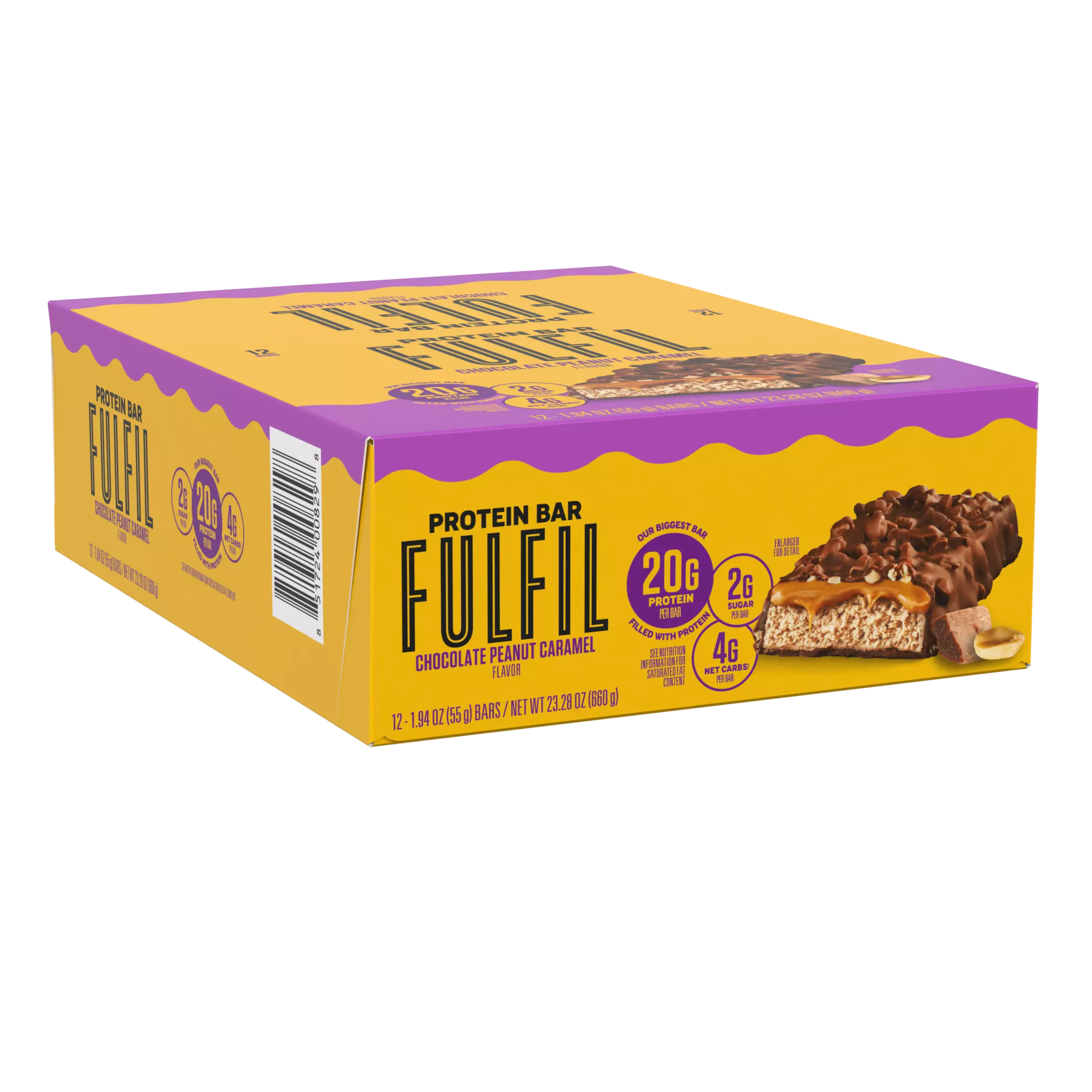 Fulfil Protein Bar Chocolate Peanut Cream 1.94 oz (Pack of 12)
