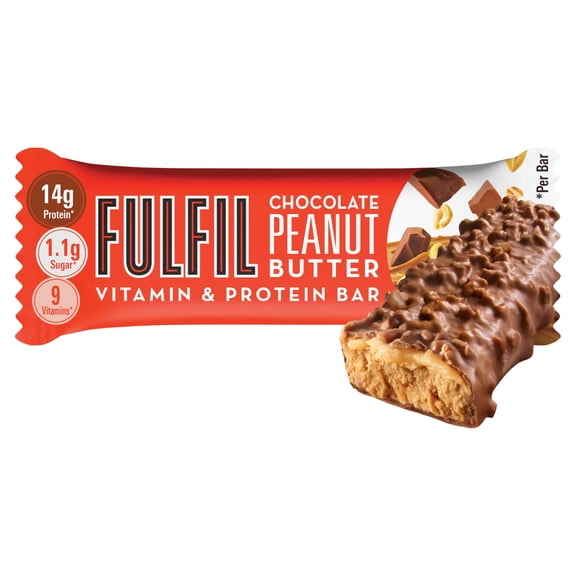 Fulfil Vitamin & Protein Bar - Chocolate Peanut Butter Flavour 40g, Imported from Britain