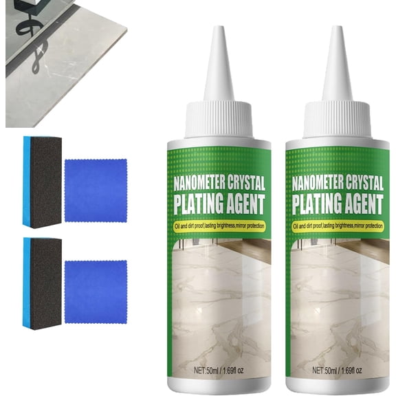 Fulfilexces Nano Crystal Coating Agent For Tile & Furniture, Fulfilexces Nanometer Crystal Plating Agent, Marble Shine Restorer, Long-Lasting Polishing,For Kitchen Clean Marble, Tile (2)