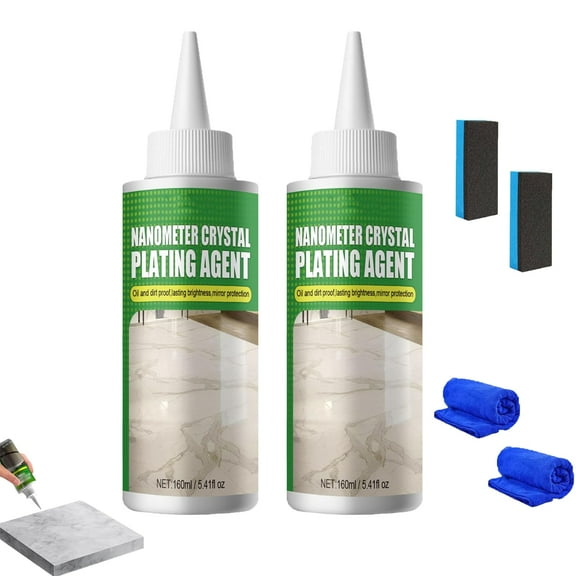 Fulfilexces Nano Crystal Coating Agent for Tile & Furniture, Nanometer Crystal Plating Agent, Marble Shine Restorer, Marble Cleaner and Polish, for Kitchen Clean Marble, Tile