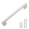 thumbnail image 1 of Fulgente 10 Pack Cabinet Handle 5 inches Brushed Nickel Finished (Center To Center 5'' 128mm) Drawer Dresser Door Chrome Pulls Hardware For Kitchen Cabinets Bedroom Bathroom Wardrobe  Stainless Steel, 1 of 11