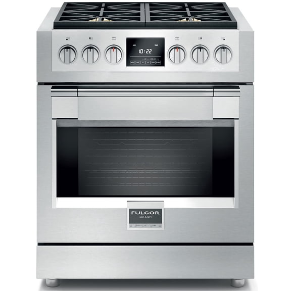 Fulgor Milano F6pdf3041 600 Series 30" Wide 4.4 Cu. Ft. Free Standing Dual Fuel Range -