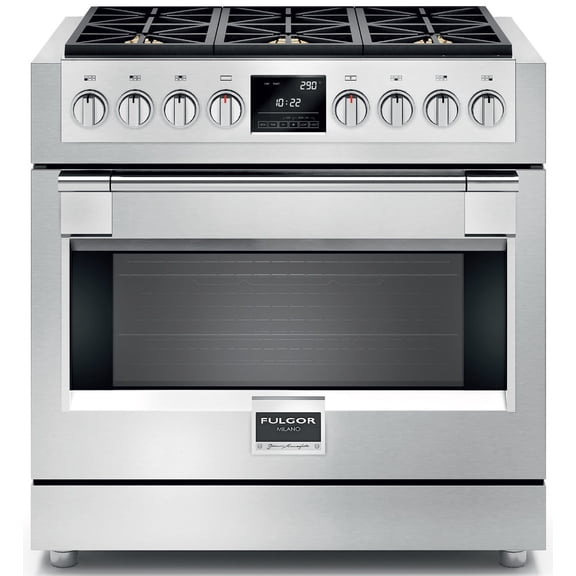 Fulgor Milano F6pdf3661 600 Series 36" Wide 5.7 Cu. Ft. Free Standing Dual Fuel Range -