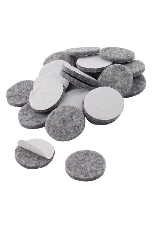 20pcs Round Non-slip Felt Furniture Pads 3/4" Floor Protector for Chair Legs Feet Gray