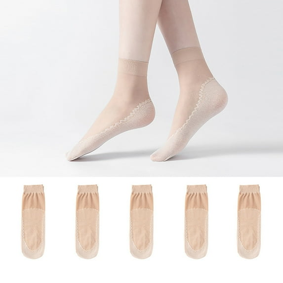 Fulijie 10 Pack Women's Nylon Socks Ankle High Pantyhose, Mens Socks, Ankle Socks for Women, Cotton Socks for Women, Wool Socks