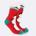 thumbnail image 1 of Fulijie Adult Christmas Holiday Socks Colorful Indoors Striped Slipper Socks Fleece Knit Thick Warm Christmas Socks, Socks for Women, Mens Socks, Wool Socks, Ankle Socks, 1 of 3