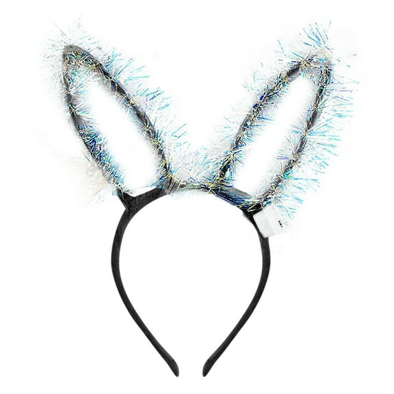 Fulijie Christmas, Christmas Rabbit Ears Headband Luminous Headband LED Luminous Flashing Headband, Women's Girl Clothing Headband Flashing LED Luminous Headband Accessories