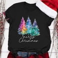 thumbnail image 1 of Fulijie Christmas Crew Neck Mens Christmas Vest, Tops Sparkly Christmas Tops for Wome, Black Snowflake Tops for Women, Women's Christmas Print Round Neck Short Sleeve T Shirt Top, 1 of 5