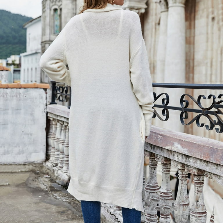 Cream colored long cardigan sweater cheap