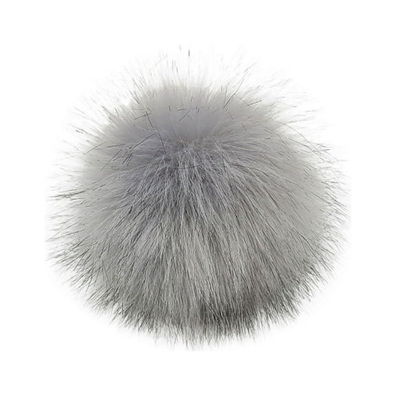 Fulijie DIY Knitting Hats Accessires-Faux Fake Fur Pom Pom Ball with Press Button