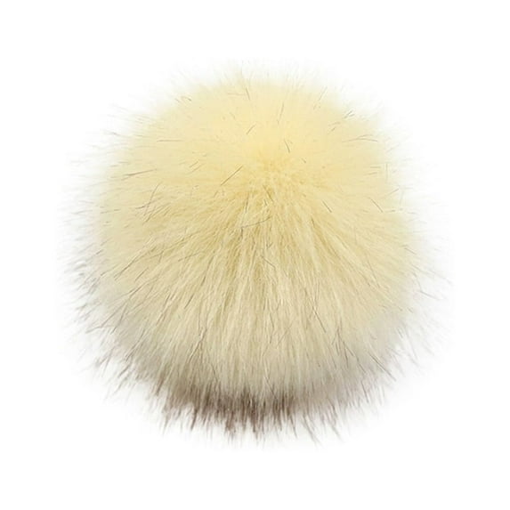 Fulijie DIY Knitting Hats Accessires-Faux Fake Fur Pom Pom Ball with Press Button