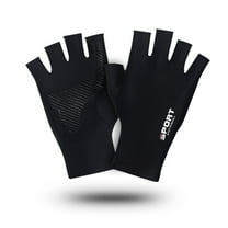 Fulijie Gloves Half Finger Gloves Solid Color High Elastic Breathable Women Men Summer Outdoor Cycling Gloves Sports Accessories