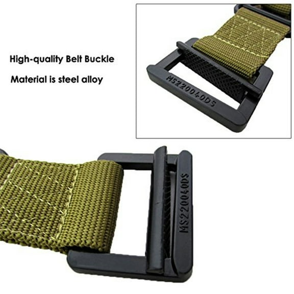Fulijie Men's Outdoor Sports Military Tactical Nylon Waistband Canvas Web Belt Dazzling
