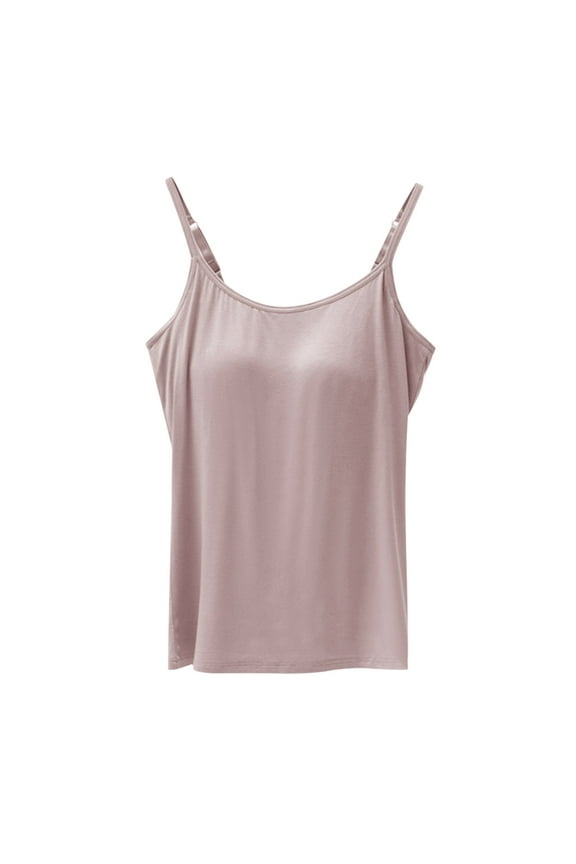 No Boundary Tank Top With Chest Pads,Womens Tops,Women With Chest Pads Five Fingers Without Steel Ring Bra Cups One Sports Camisole