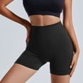 thumbnail image 1 of Fulijie Women Solid High Waist Sport Fitness Stretch Quick Drying Running Shorts Black/M, 1 of 5