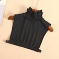 thumbnail image 1 of Fulijie Women Solid Ruffle Detachable Blouse with False Collar Half Elastic Waist Shirt Collar, 1 of 1