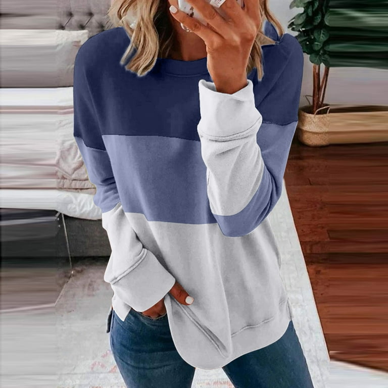 Fulijie Womens Sweatshirts & Hoodies,Womens Thin Pullover Loose Tops Casual  Sweater Women Fashion Comfy Sweatshirts Long Sleeve Blouses Shirts 