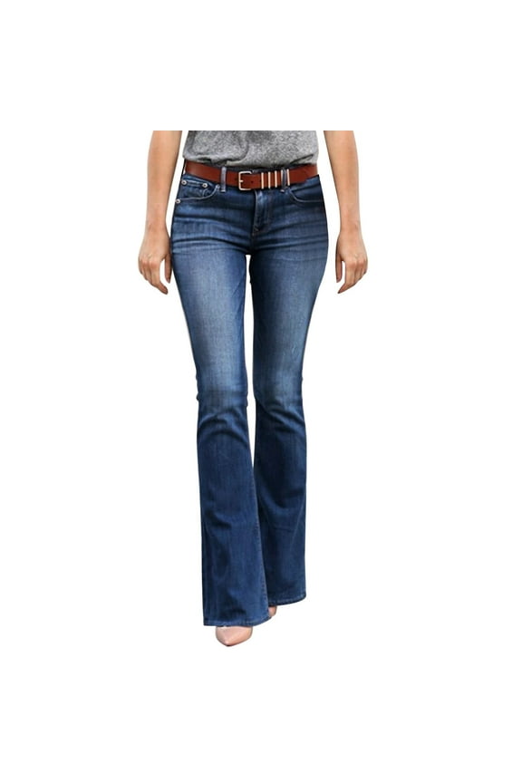 ,No Boundaries Mid High Boot Cut Jeans For Women,Womens Straight Leg Jeans
