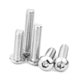 thumbnail image 1 of Fuliko 1/4-20 3/4 Inch Bolts Screws - 304 Steel Button Cap Bolts, Hex Drive, Bright , Fully Machine Thread-60 Pack, 1 of 7